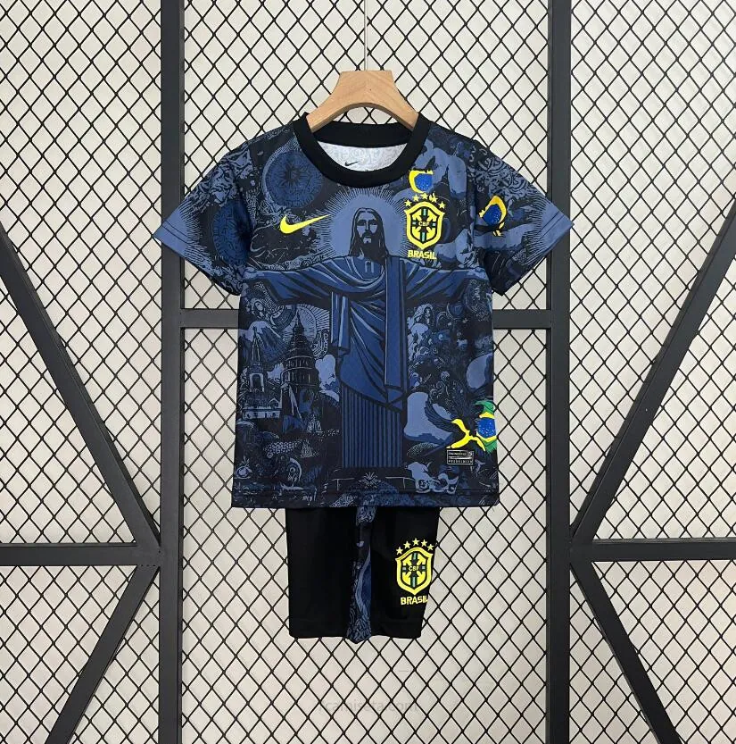 Camiseta Brasil Edición Especial 24/25 Negro Niño Preciaco humilde
