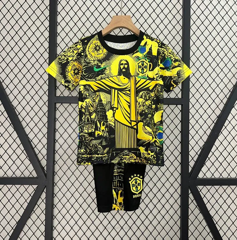 Camiseta Brasil Edición Especial 24/25 Amarillo Niño Tirado bicoca, activa como nunca