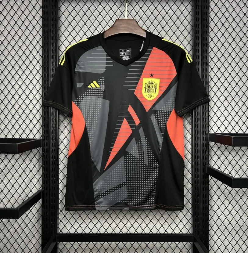 Camiseta España Portero Negro 24/25 Saldo maravilloso en toda la red