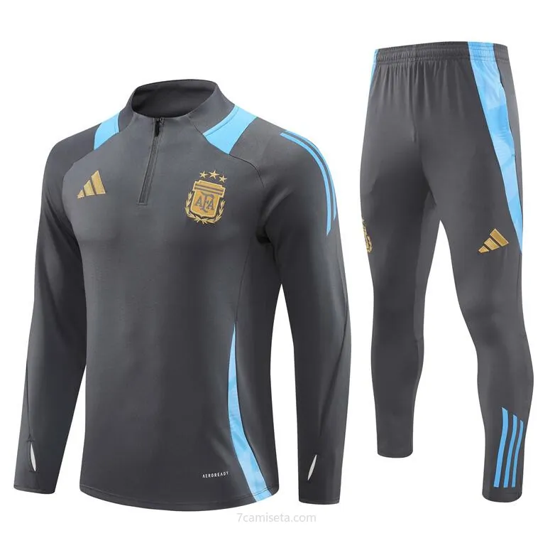 Chandal Entrenamiento Argentina Pre-Match (Hombre/Niño) Gris 24/25 + Pantalones Ahorro, aprovéchala ya