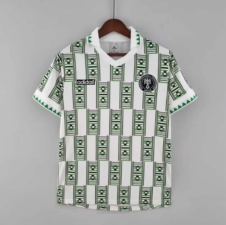 Camiseta Retro Visitante Selección de Nigeria 1994 Ahorro tirado solo hoy