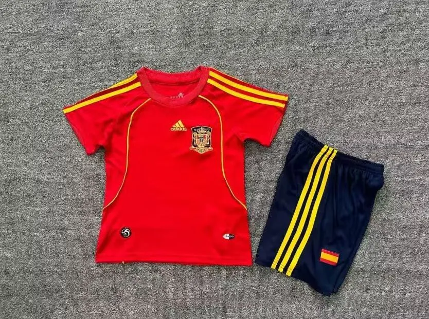 Conjunto Retro España Primera Equipación 2008 Niño Regalado descuento, benefíciate de derribo