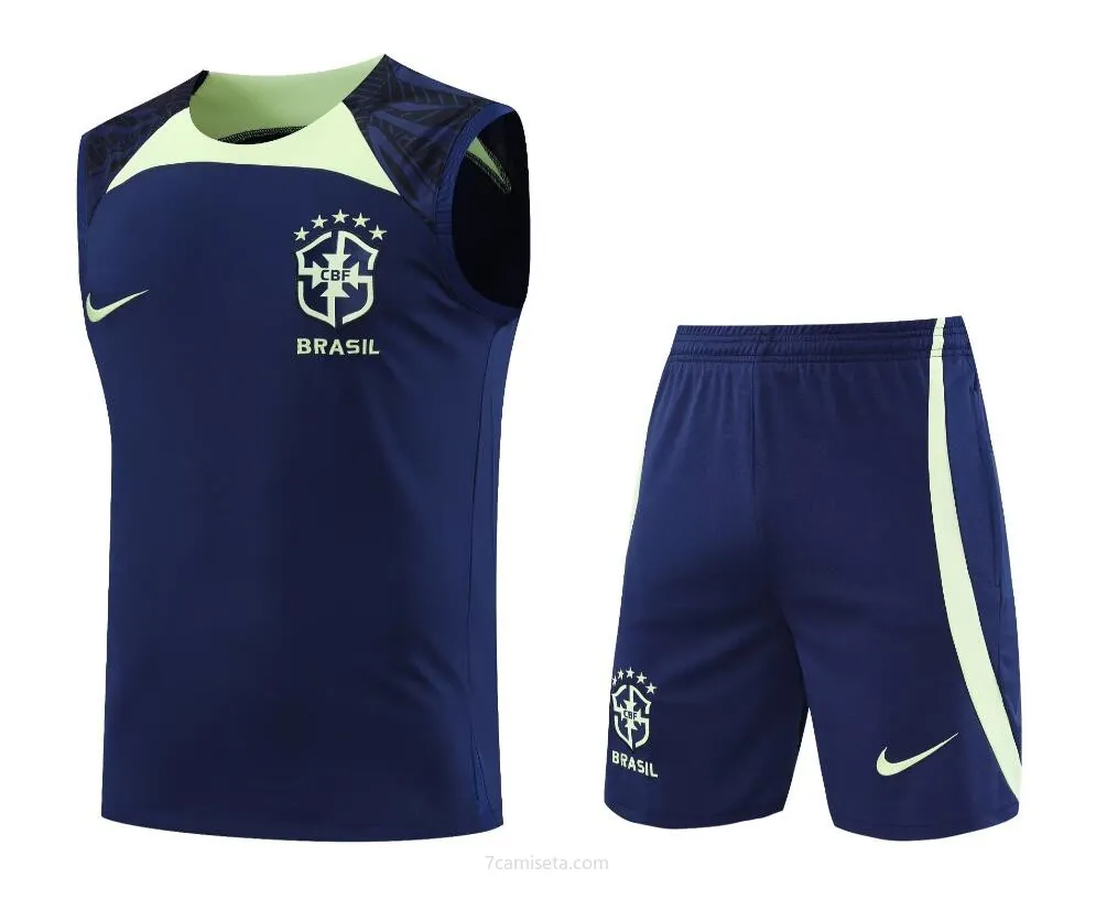 Camiseta De Fútbol Sin Mangas BRASIL Training Kit 22/23 + Pantalone ¡¡Ni te imaginas chollazo, benefíciate!