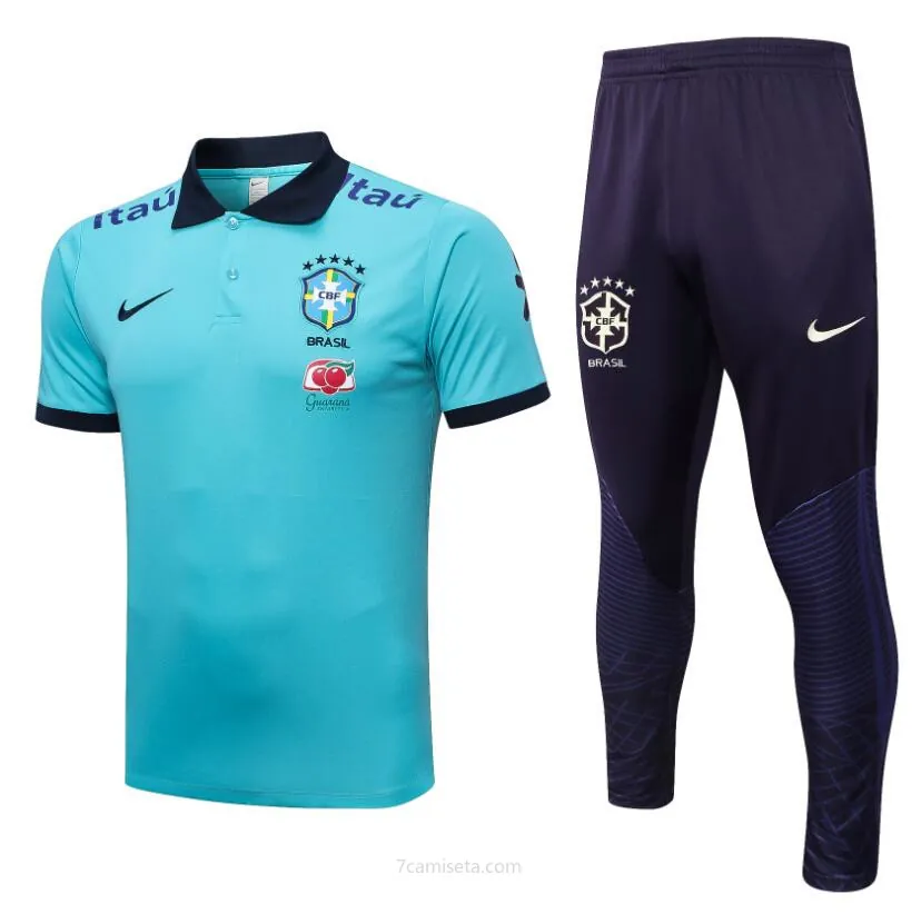 Polo Brasil Pre-Match 2023/2024 Azul Liquidación amigo con devolución gratis