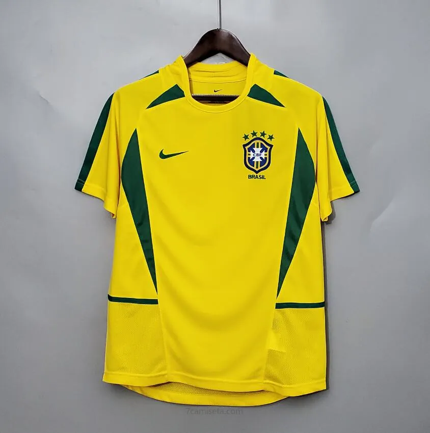Camiseta Retro BRASIL Primera Equipación 2002 Activa este bicoca ridículo
