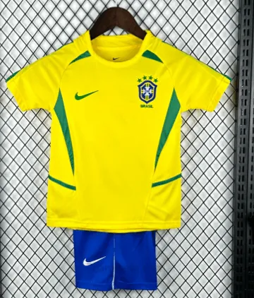 Camiseta Retro BRASIL Primera Equipación 2002 Niño Ahorro excelente