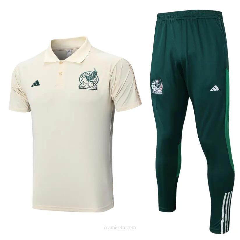 Polo México Pre-Match Albaricoque 22/23 + Pantalones ¡¡Qué prodigioso bicoca de outlet!
