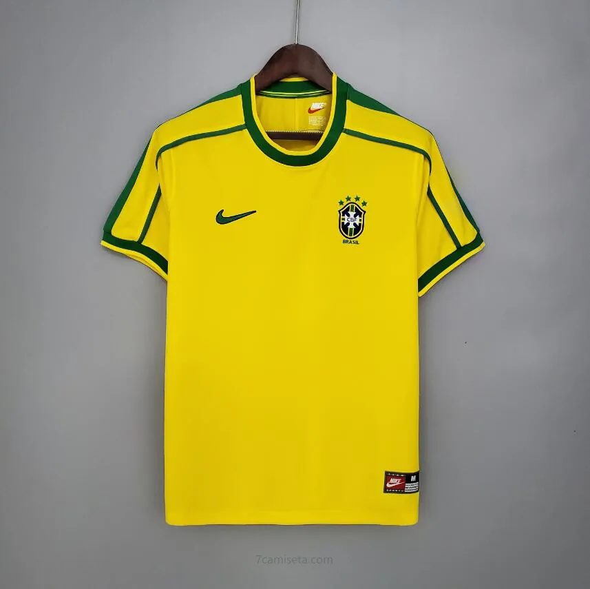 Camiseta Brasil Retro Primera Equipación 1998 Oferta, no lo dejes escapar