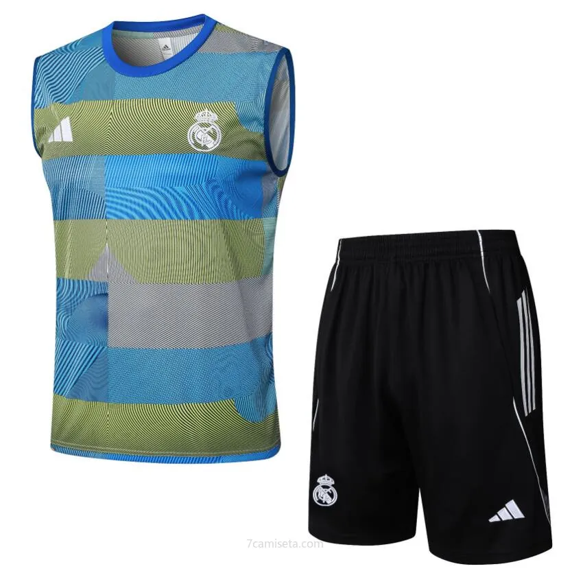 Camiseta Sin Mangas Real Madrid Pre-Match 25/26 + Pantalones Reserva este rebajón espectacular
