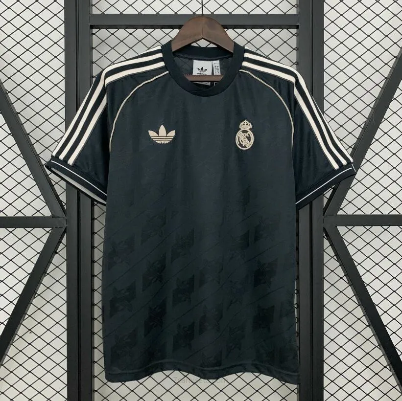 Camiseta Real Madrid Cotton Negro 25/26 Oportunidad genial más barato que nunca