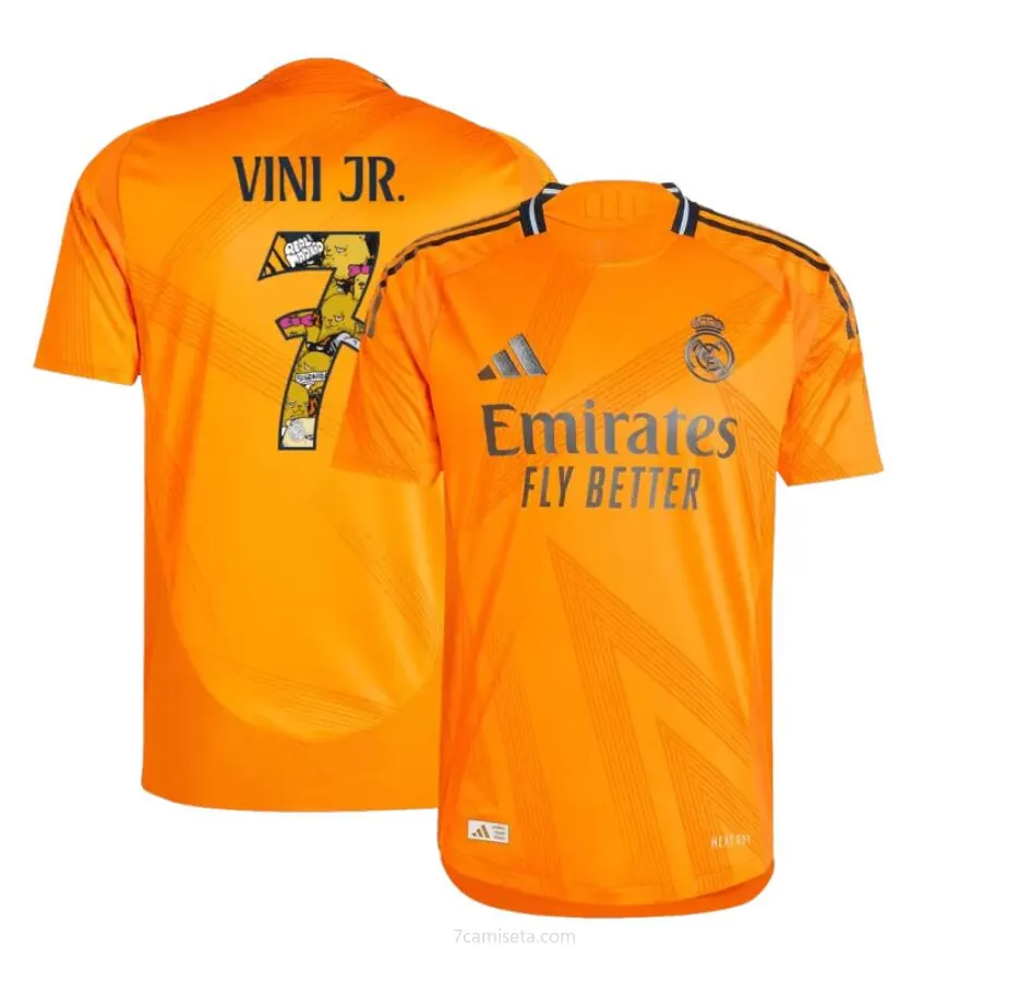 Camiseta Real Madrid 2ª Equipación 24/25 VINI JR. #7 Bear Champ Font Dispara este ganga fantástico