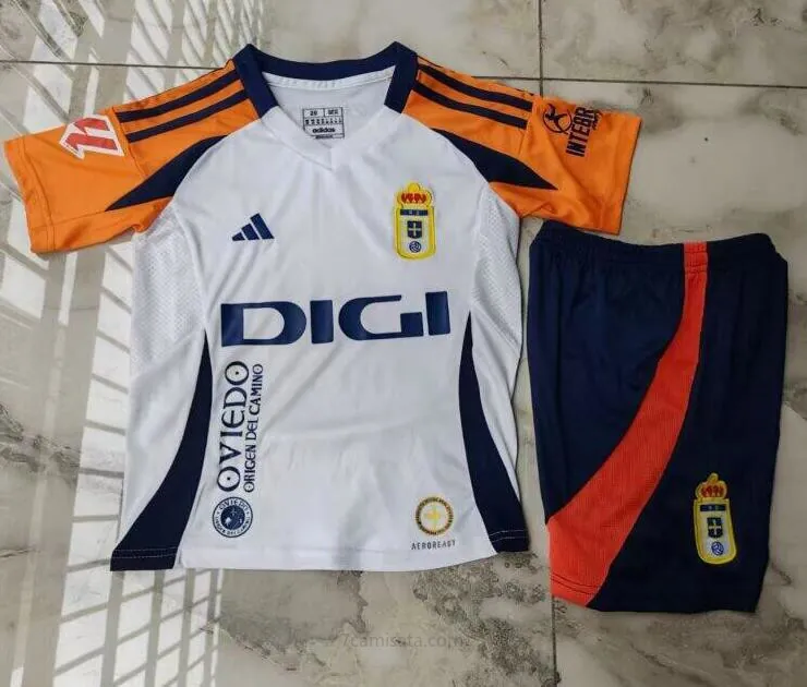 Camiseta Real Oviedo Segunda Equipación 24/25 Niño Preciaso soberbio de la temporada