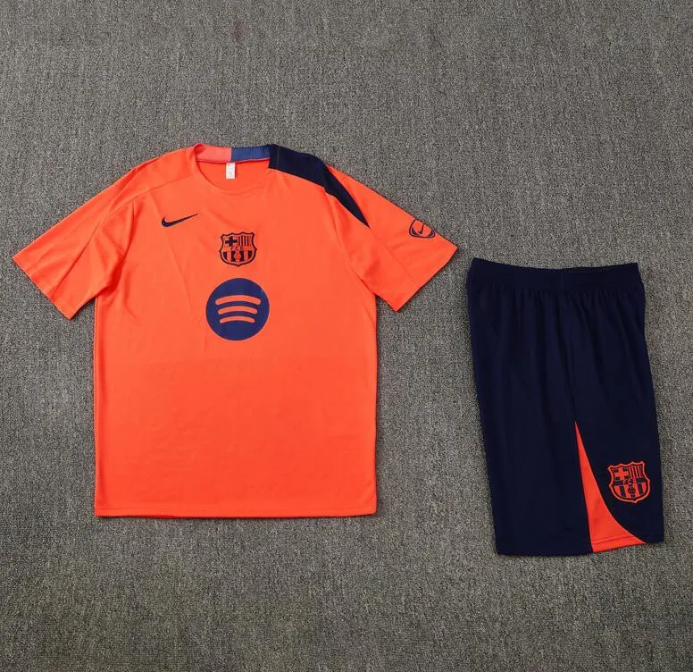Camiseta Barcelona Pre-Match (Hombre/Niño) Naranja 25/26 +Pantalones Oportunidad excelente