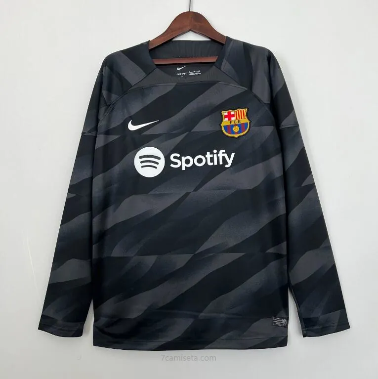 Camiseta B-arcelona Fc Portero Negra 2023-2024 ML ¡¡Vaya saldazo, atrapa!