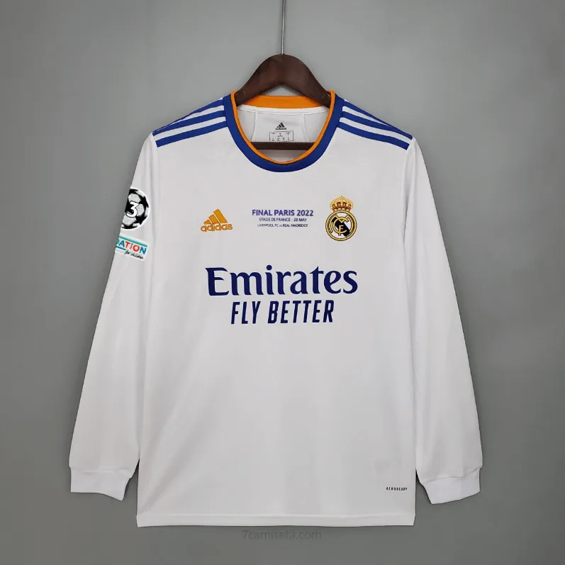 Camiseta Real Madrid Primera Equipación 21/22 Final ML Prodigioso descuentazo, date prisa de campeonato