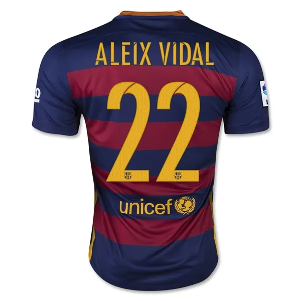CAMISETA B-arcelona 15/16 ALEIX VIDAL PRIMERA EQUIPACIÓN ¡¡Cómo liquidación, aprovéchalo!