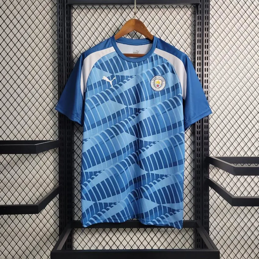 Camiseta Manchester City Pre-Match Azul 23/24 Sensacional preciaso, reserva sin intermediarios