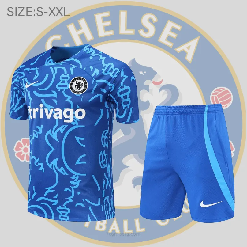 Camiseta FC Chelsea Pre-Match 2022-2023 + Pantalones Saldazo, dispara