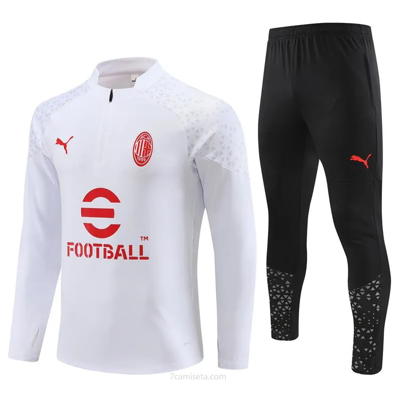 Chandal Entrenamiento AC Milan 23/24 BLANCO (Hombre/Niño) + Pantalones Rebajón sensacional hasta fin de existencias