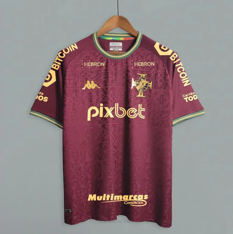 Camiseta Vasco da Gama+All Sponsors Rojo Milagroso preciaso, agarra de derribo