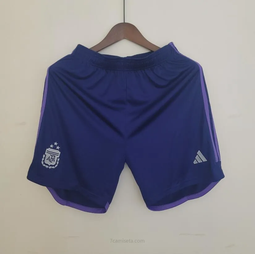 Pantalón Corto Argentina Segunda Equipación 3 estrellas 2022 Ganga tirado