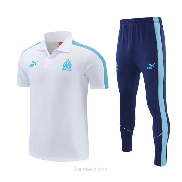 Olympique de Marsella POLO de la Especial Equipación 2026-2027 Blanco Gangaza justo de risa