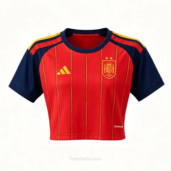 Mujer España Camiseta de la 1ª Equipación 2026-2027 Corto 2 estrellas ¡Qué saldo!