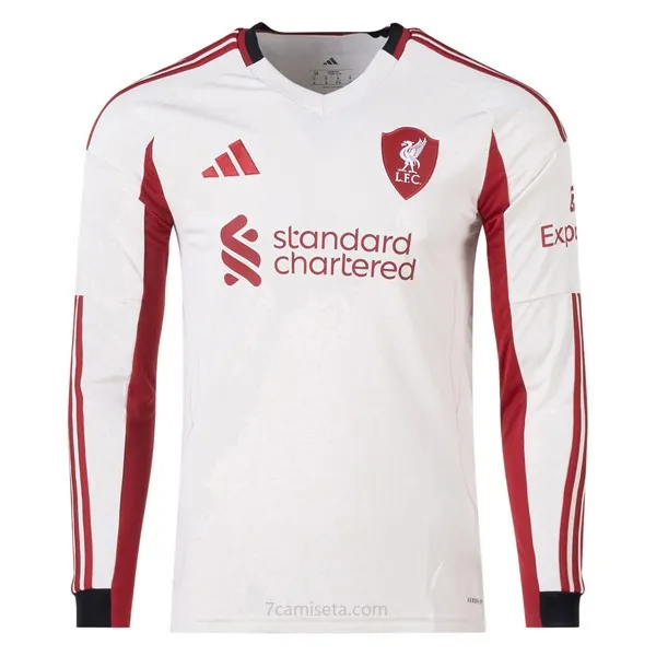 Camiseta Liverpool Replica Segunda Ropa ML 2025/26 Descuentazo ridículo de campeonato