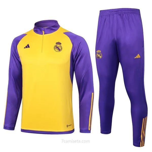Sudadera De Training Real Madrid 2024/25 Amarillo Purpura Gangaza amigo