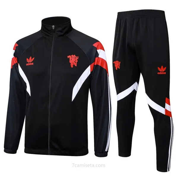 Chandal Manchester United 2024/25 Negro Blanco 2 Chollo regalado de campeonato