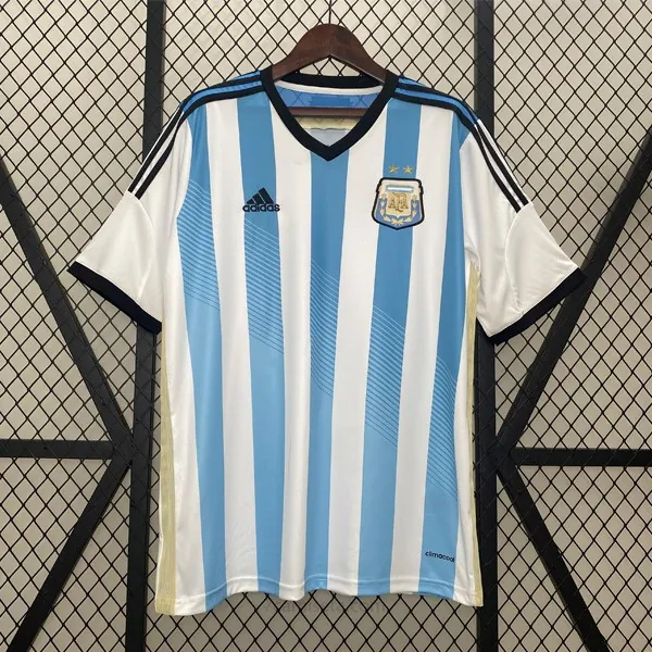 Camiseta Argentina Replica Primera Ropa Retro 2014 Rebaja rebajado de derribo