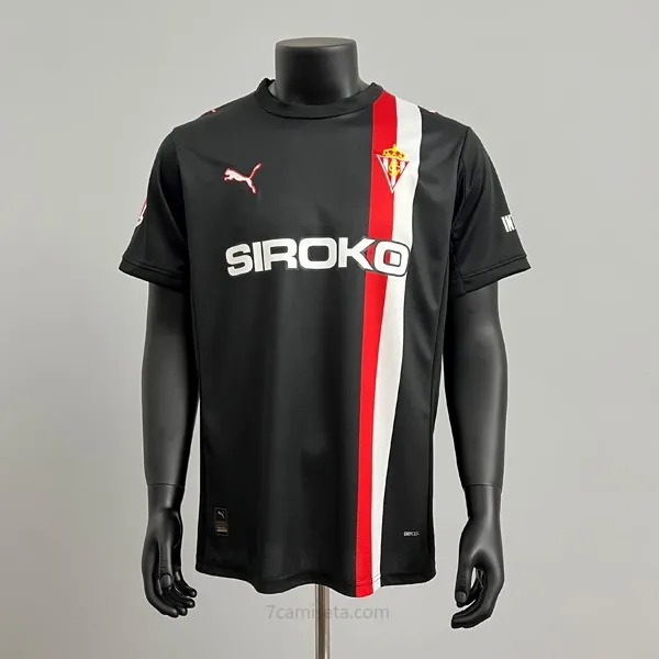 Camiseta Sporting Gijon Replica Segunda Ropa 2025/26 Descuentazo tirado