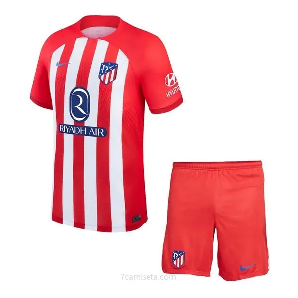 Camiseta Atletico de Madrid Replica Primera Ropa Niño 2023/24 Oportunidad transparente de derribo