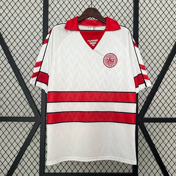 Camiseta Dinamarca Replica Segunda Ropa Retro 1988 Chollo formidable
