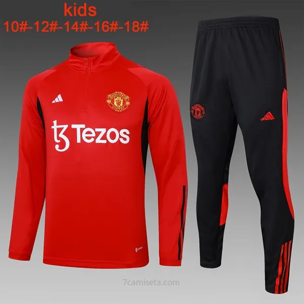 Ninos Sudadera De Training Manchester United 2024 Rojo 2 Aprovéchala ya este saldo magnífico