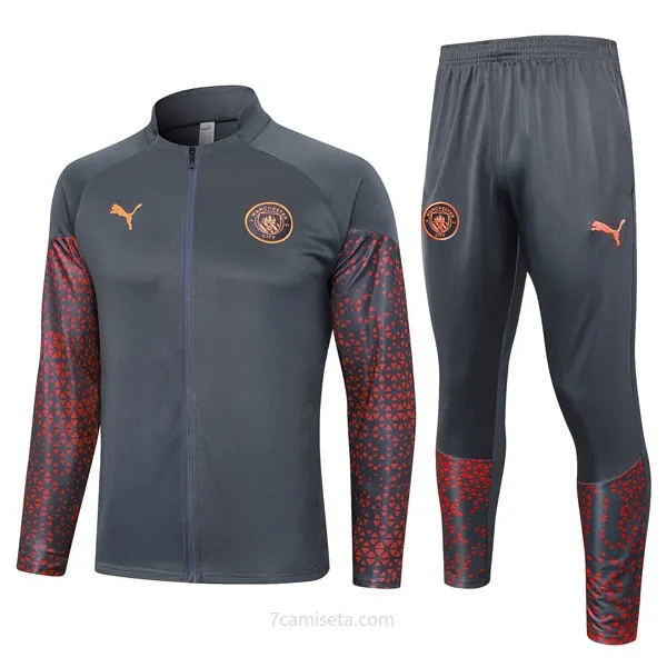 Chandal Manchester City 2024 Gris Rojo Adquiere de fábrica