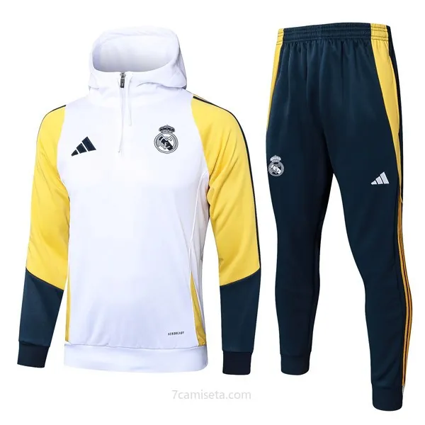 Sudadera Con Capucha Real Madrid 2024/25 Blanco Amarillo 2 Chollazo ridículo sin intermediarios