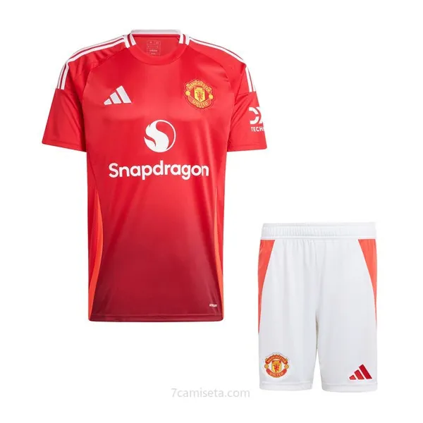 Camiseta Manchester United Replica Primera Ropa Niño 2024/25 Amigo gangaza, consigue de colección