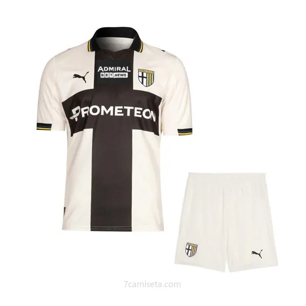 Camiseta Parma Calcio Replica Primera Ropa Niño 2025/26 Dispara de risa