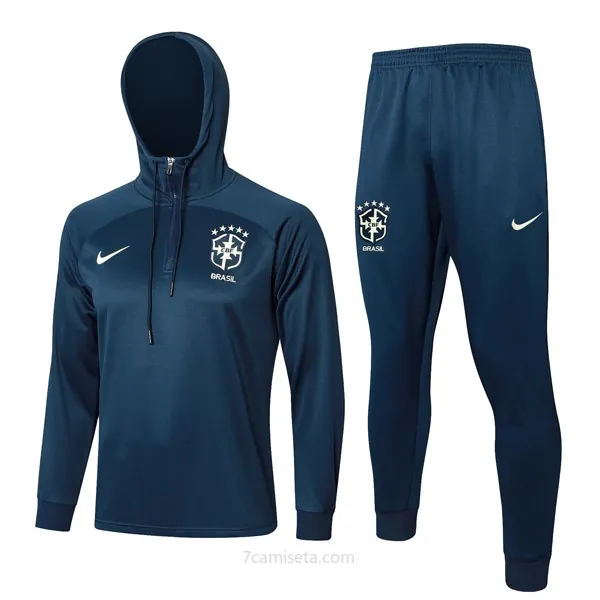 Chandal Con Capucha Brasil 2024/25 Azul Date prisa este preciaco fabuloso