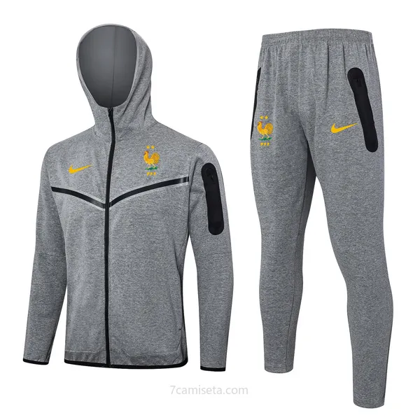 Chandal Con Capucha Francia 2024/25 Gris 3 Chollo portentoso