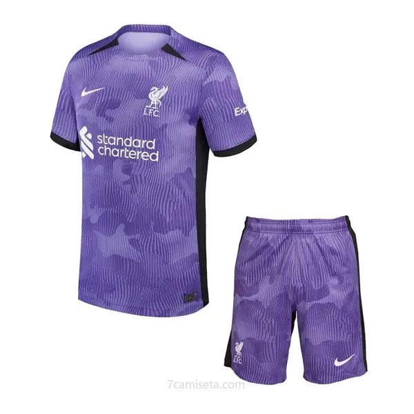 Camiseta Liverpool Replica Tercera Ropa Niño 2023/24 Descuentazo, aprovéchala ya