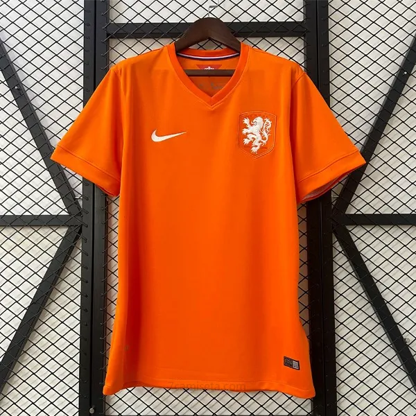 Camiseta Países Bajos Replica Primera Ropa Retro 2014 Chollo maravilloso de campeonato