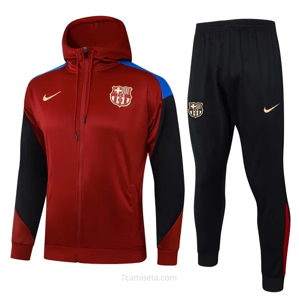 Chandal Con Capucha Barcelona 2024/25 Rojo Azul 3 Chollo extraordinario de colección