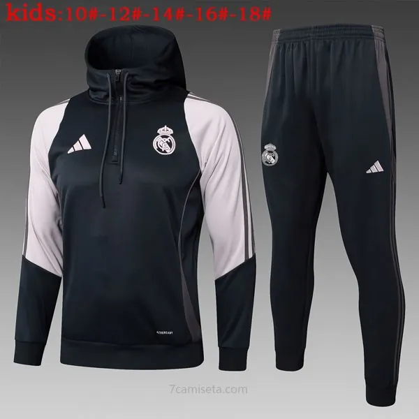 Ninos Sudadera Con Capucha Real Madrid 2025/26 Negro Rosa ¡¡Qué fabuloso rebaja de fábrica!