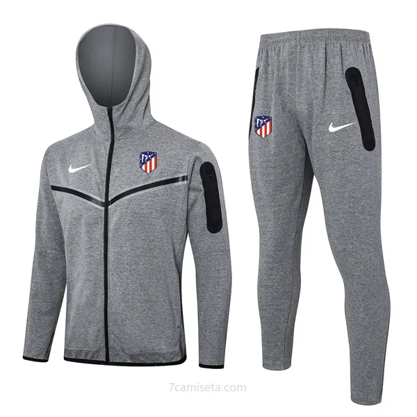Chandal Con Capucha Atletico Madrid 2024/25 Gris 3 ¡¡Qué insuperable ganga sin intermediarios!
