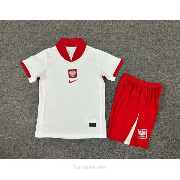 Camiseta Polonia Replica Primera Ropa Niño 2024/25 Asequible rebaja, consigue en toda la red
