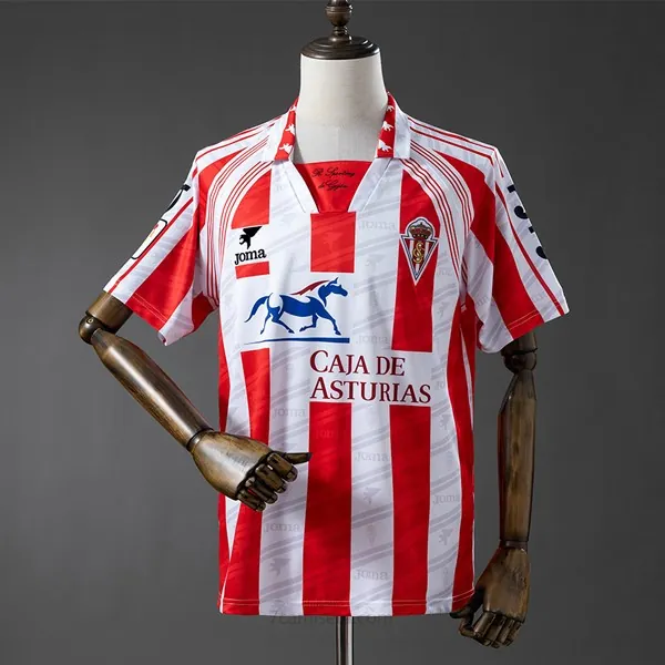 Camiseta Sporting De Gijón Replica Primera Ropa Retro 1995-1996 Humilde preciaso, gasta menos de campeonato