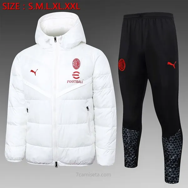 Abrigo Plumón AC Milan Conjunto Completo 2024/25 Blanco Prodigioso saldazo, gasta menos de colección