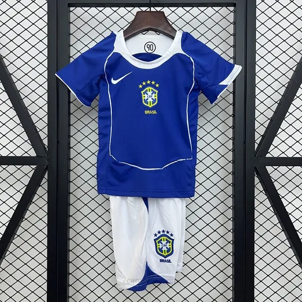 Camiseta Brasil Replica Segunda Ropa Niño Retro 2004 Ganga, agarra